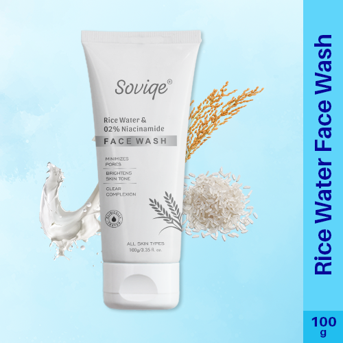 Rice Water & 02% Niacinamide Face Wash – 100g | Minimizes Pores | Brightens Skin Tone | Promotes a Clear Complexion