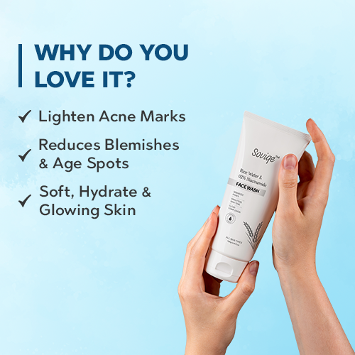 Rice Water & 02% Niacinamide Face Wash – 100g | Minimizes Pores | Brightens Skin Tone | Promotes a Clear Complexion