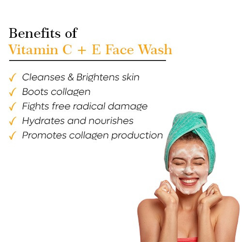 Vitamin C + E Face Wash – Super Bright & Radiant Skin-100g&Vitamin C+E Sunscreen SPF 50 PA++++ – 60g