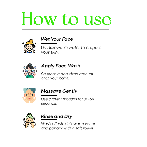 Tea Tree Face Wash with Glycolic Acid – 60g&Vitamin C+E Face Wash – 100gm